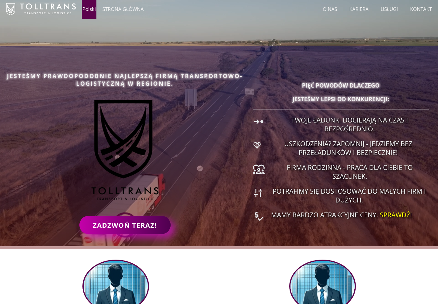 Pierwszy ekran projektu TollTrans